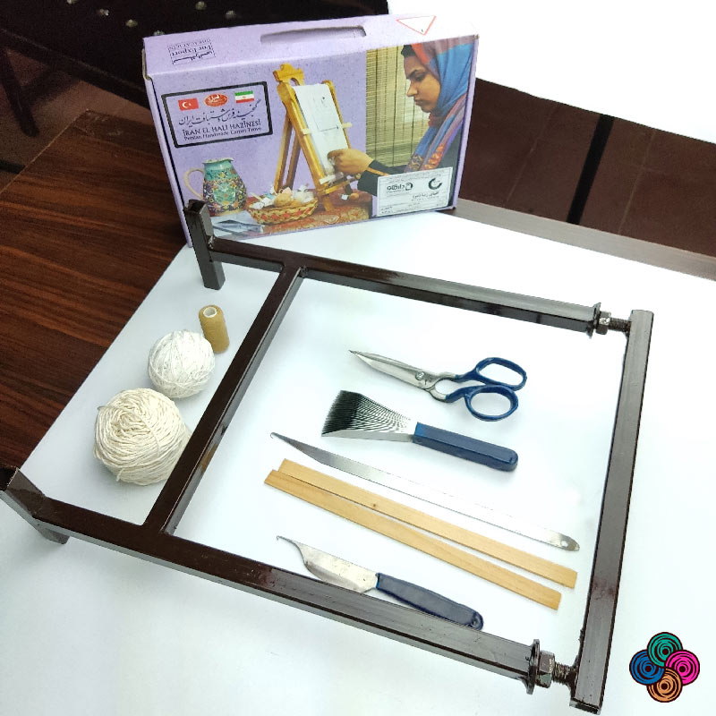 لوازم بافت تابلوفرش همراه با نخ و نقشه اختصاصی - تصویر گالری