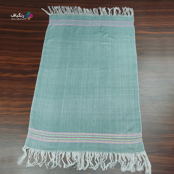 حوله دست و صورت دستباف - گالری (رنگ سبز آبی)