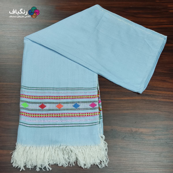 حوله استخری دستباف سنتی - تصویر گالری - رنگ آبی روشن حوله استخری دستباف سنتی - تصویر گالری - رنگ آبی روشن