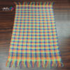 حوله دست و صورت دستباف - گالری (رنگ ترکیبی: نارنجی سبز آبی، طرح: چهارخونه)