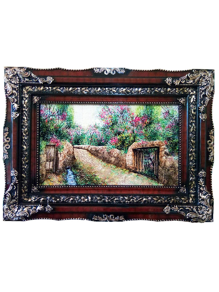 قاب تابلوفرش چوبی 3710 - تصویر گالری از نمای کلی قاب همراه با تابلوفرش قاب تابلوفرش چوبی 3710 - تصویر گالری از نمای کلی قاب همراه با تابلوفرش