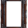 تصویر اصلی قاب تابلوفرش چوبی 3710 - جنس چوب با برجسته کاری زیبای نقره ای و رنگ جگری