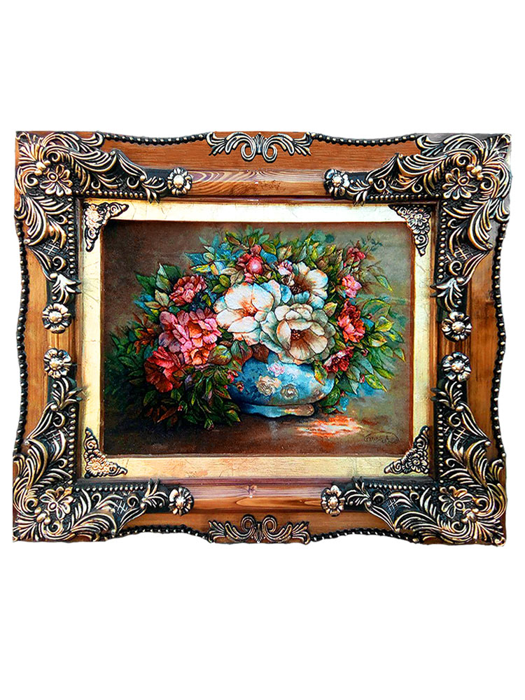 قاب تابلوفرش چوبی 3910 - تصویر گالری از نمای کلی قاب همراه با تابلوفرش نصب شده بر روی قاب قاب تابلوفرش چوبی 3910 - تصویر گالری از نمای کلی قاب همراه با تابلوفرش نصب شده بر روی قاب